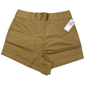 DANIELLE BERNSTEIN Woman Beige Polka Dot Boyfriend Shorts Size 10